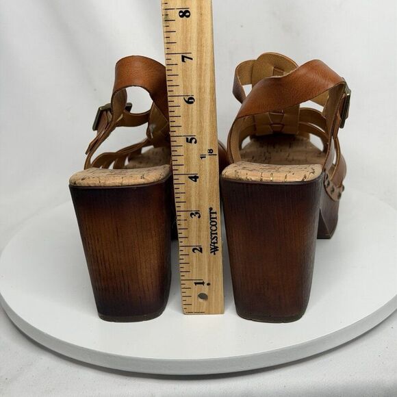 KORKS By KorkEase Whitney Studded Brown Platform Sandal Size 11 M Block Heel - Picture 5 of 8